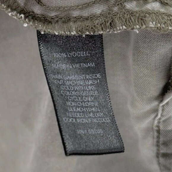 Express Womens Roll Tab Button Up Lyocell Boyfriend Shirt Sz Sm, Preppy, Western - Picture 7 of 10